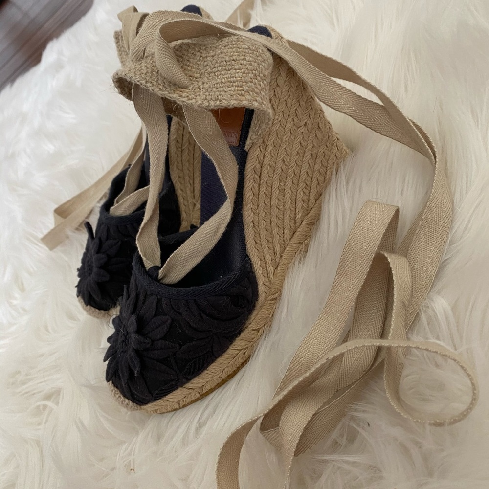 Tory Burch Fabric Based Wedges